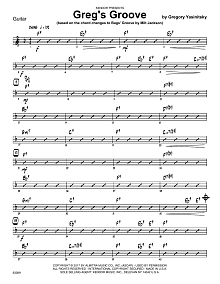Greg's Groove - Guitar 