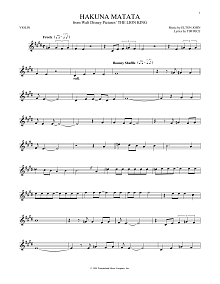 Hakuna Matata (from The Lion King) 