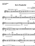 He Is Wonderful - Alto Sax (Horn sub.)