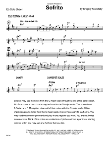 Sofrito - Solo Sheet - Alto Sax 