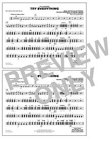 Try Everything (from Zootopia) - Multiple Bass Drums 