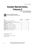 Kendor Recital Solos, Volume 2 - Bb Tenor Saxophone