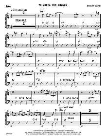 Ya Gotta Try...Harder - Piano 