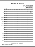 America, The Beautiful - Full Score