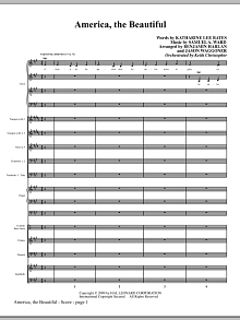 America, The Beautiful - Full Score 