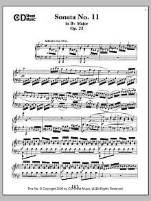 Sonata No. 11 In B-flat Major, Op. 22 