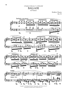 Ballade in F minor, Op. 52 