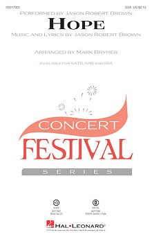 Hope (from How We React and How We Recover) (arr. Mark Brymer) 