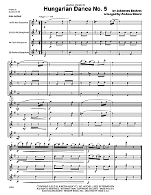 Hungarian Dance No. 5 - Full Score 