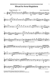 Minuet For Anna Magdalena 