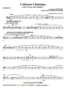Celebrate Christmas (with O Come, All Ye Faithful) - Trombone 2 