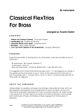 Classical Flextrios For Brass (arr. Andrew Balent) - Bb Instruments