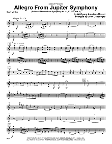 Allegro From Jupiter Symphony - 2nd Violin 