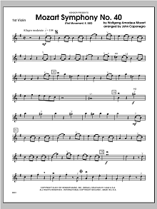 Mozart Symphony No. 40 (First Movement, K. 550) - Violin 1 