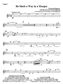He Made A Way In A Manger - Violin 2 