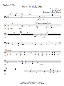 Majestic Holy One - Trombone 3/Tuba 