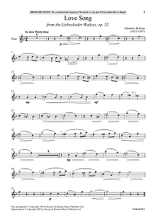 Love Song (from The Liebeslieder Waltzes, Op. 52) 