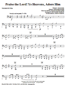 Praise The Lord! Ye Heavens, Adore Him - Trombone/Tuba 
