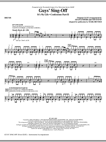 Guys' Sing-Off (from Glee) - Drums 