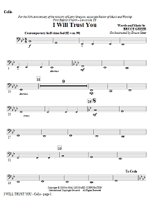 I Will Trust You - Cello 