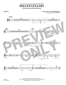 Bella's Lullaby (from Twilight) - F Horn 2 