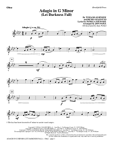 Adagio In G Minor (Let Darkness Fall) - Oboe 