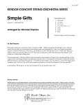 Simple Gifts - Full Score