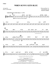 When Sunny Gets Blue - Guitar 