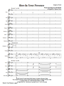 Here In Your Presence - Full Score 
