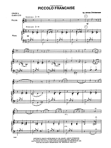 Piccolo Francaise - Piano (optional) 