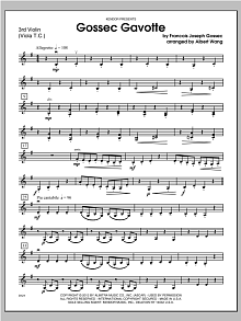 Gossec Gavotte - Violin 3 