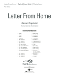 Letter from Home - Conductor Score (Full Score)