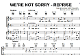 We're Not Sorry - Reprise