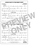 (You've Got It) The Right Stuff (arr. Ishbah Cox) - Aux Percussion