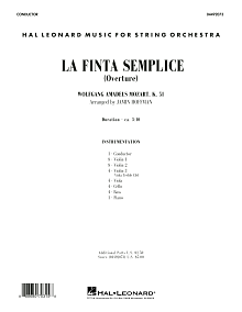La Finta Semplice (Overture) - Conductor Score (Full Score) 