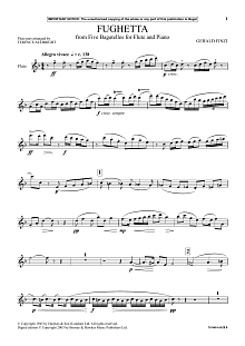 Fughetta (from Five Bagatelles For Flute And Piano) 