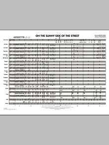On The Sunny Side Of The Street - Conductor Score (Full Score) 