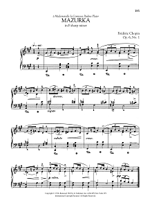 Mazurka in F-sharp minor, Op. 6, No. 1 