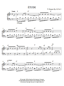 Etude In F Major, Op. 10, No. 3 (originally E Major) 