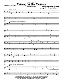 Criancas Da Canoa (Canoe Children) - Violin 3 (Viola T.C.) 