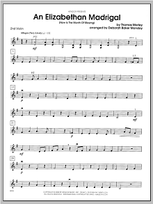 An Elizabethan Madrigal (Now Is The Month Of Maying) - Violin 2 