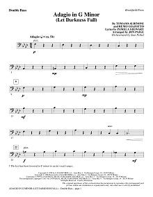 Adagio In G Minor (Let Darkness Fall) - Double Bass 