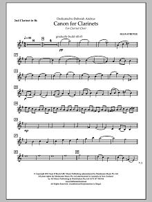 Canon For Clarinets - Bb Clarinet 2 
