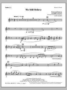 We Still Believe - Violin 1, 2 