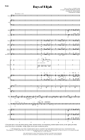 Days of Elijah (arr. David Angerman) - Full Score