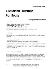 Classical Flextrios For Brass (arr. Andrew Balent) - C Bass Clef 
