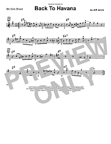 Back To Havana - Solo Sheet - Tenor Sax 