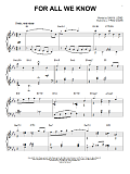 For All We Know (arr. Brent Edstrom)