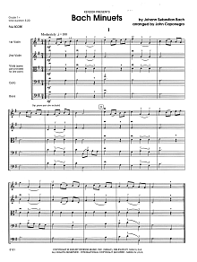 Bach Minuets - Full Score 