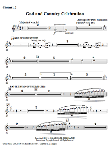 God And Country Celebration (Medley) - Bb Clarinet 1,2 